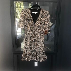 Veronica Beard snake print dress.